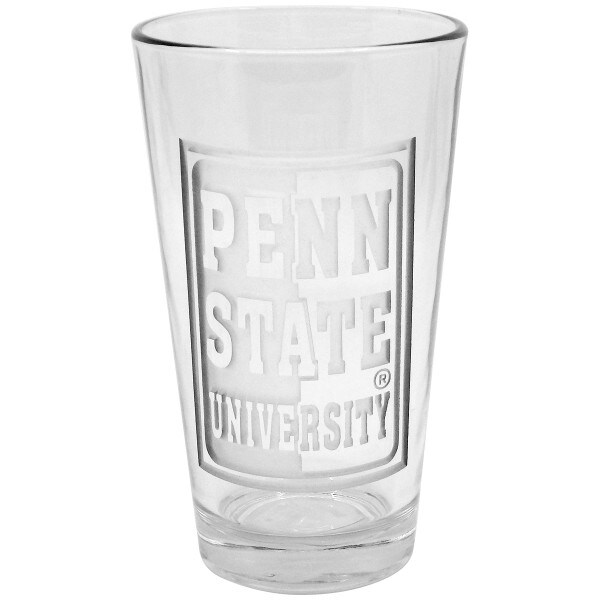 pint glass with ultra engraved Penn State University